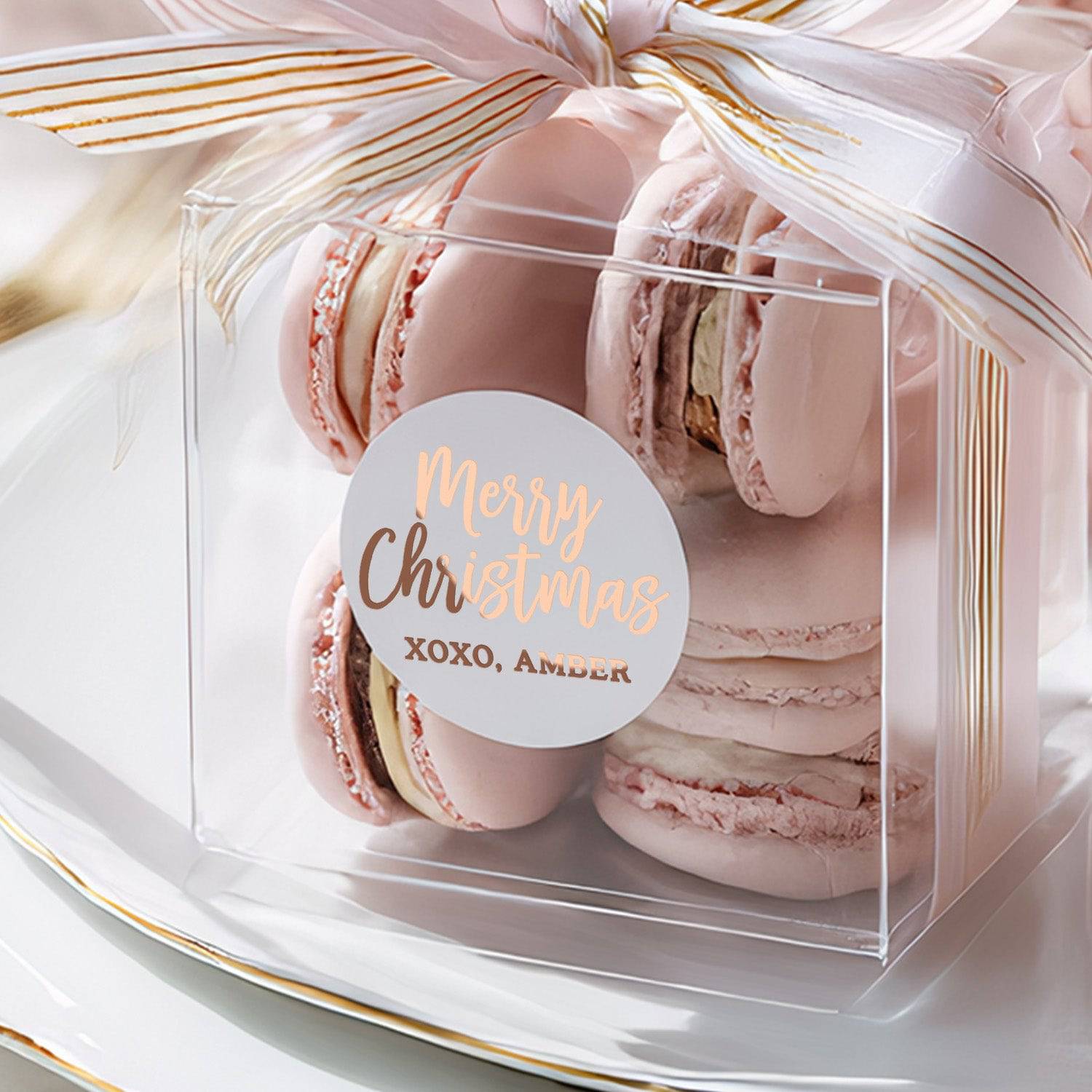 Merry Christmas Clear Sticker with Custom Signature - XOXOKristen