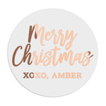 Merry Christmas Clear Sticker with Custom Signature - XOXOKristen