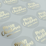 Merry Christmas Clear Sticker with Custom Signature - XOXOKristen