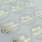 Merry Christmas Clear Sticker with Custom Signature - XOXOKristen