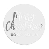 Merry Christmas Clear Sticker with Custom Signature - XOXOKristen