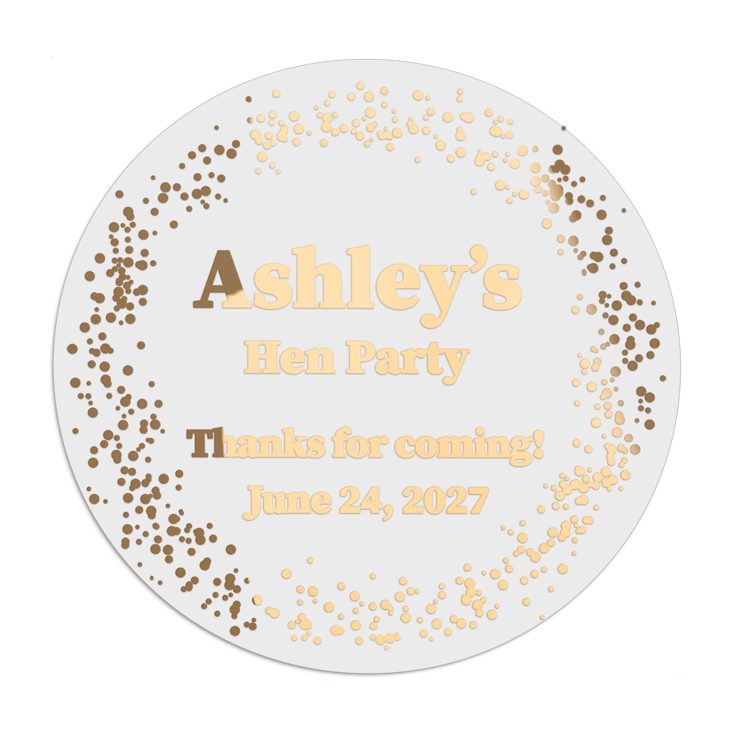 Personalized Hen Party Clear Stickers - XOXOKristen