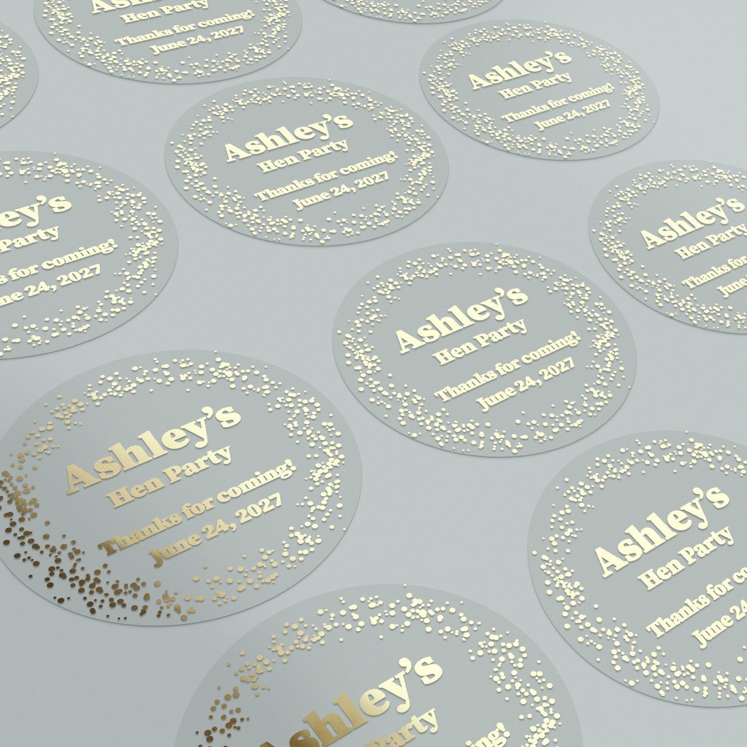 Personalized Hen Party Clear Stickers - XOXOKristen