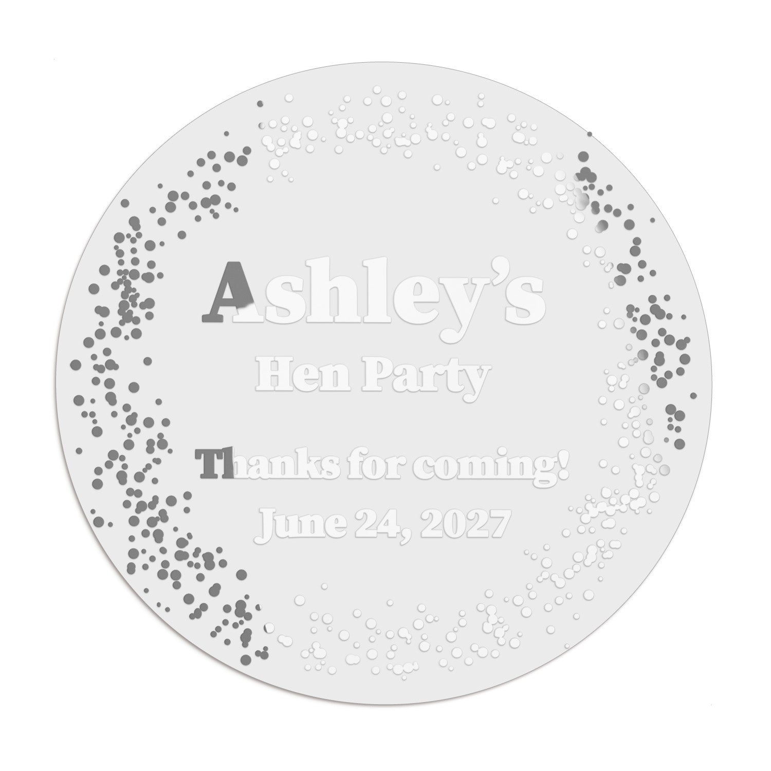 Personalized Hen Party Clear Stickers - XOXOKristen