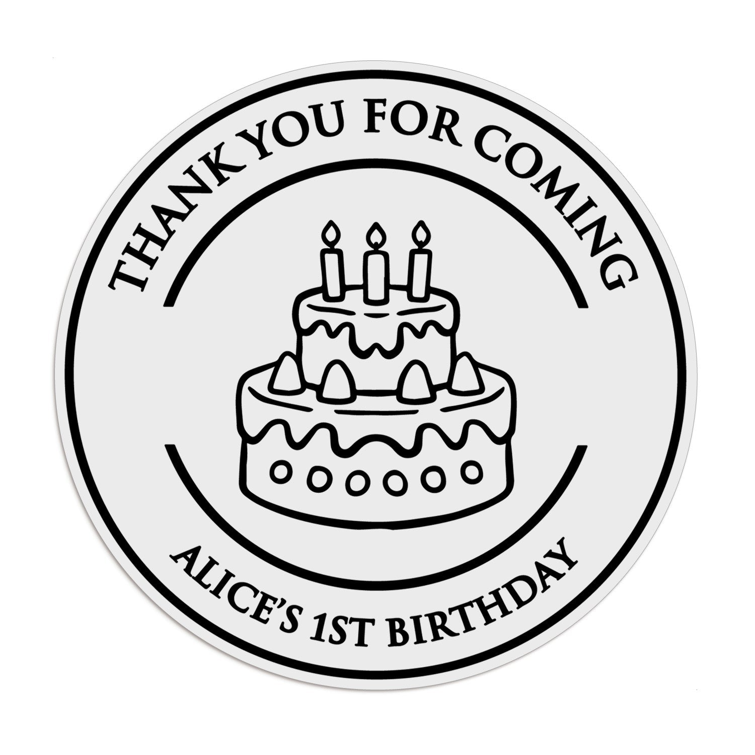 Cake Birthday Favor Stickers - XOXOKristen