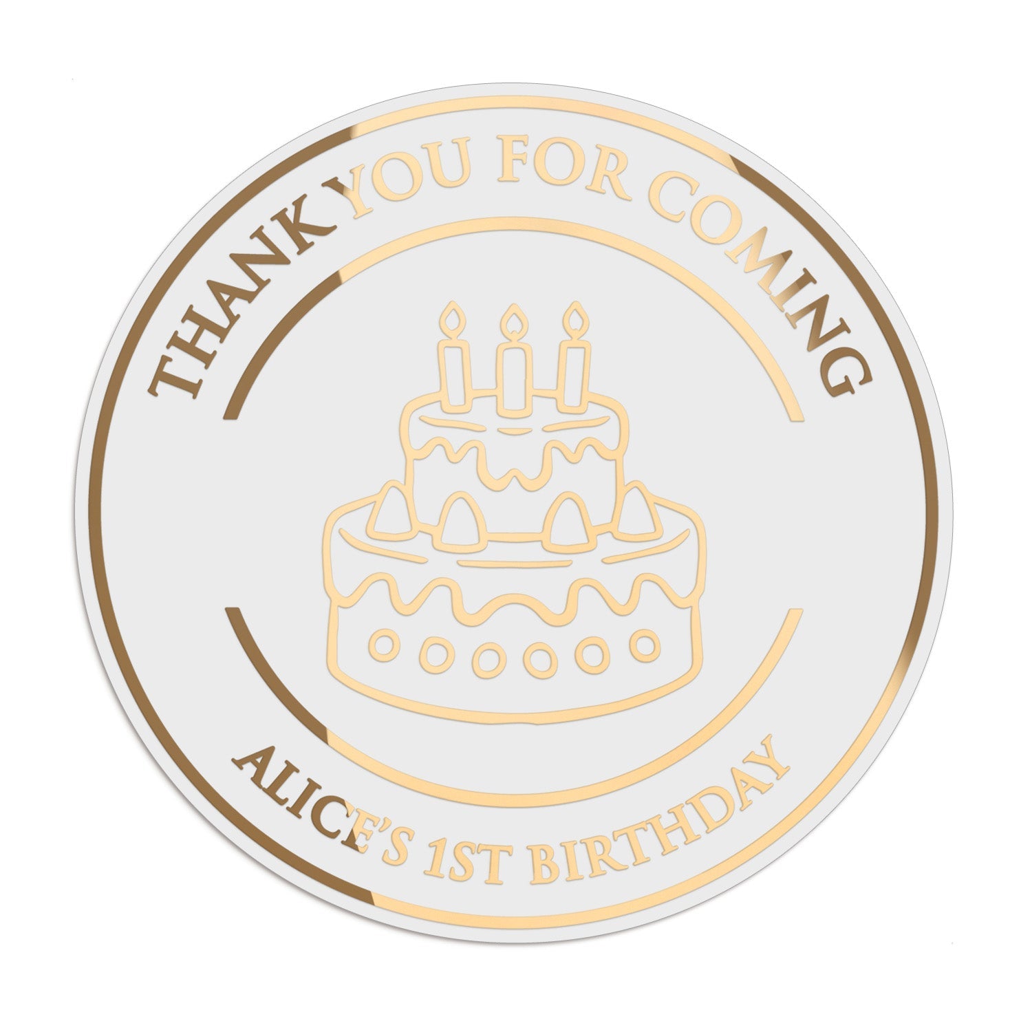 Cake Birthday Favor Stickers - XOXOKristen