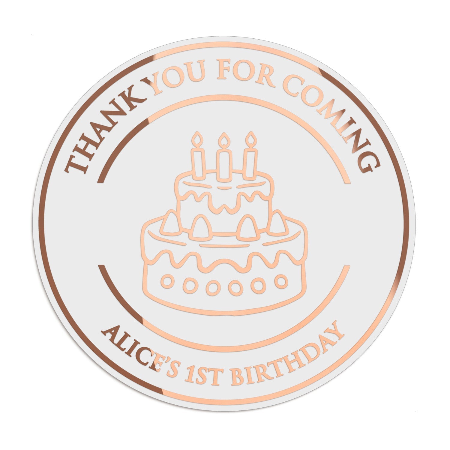 Cake Birthday Favor Stickers - XOXOKristen
