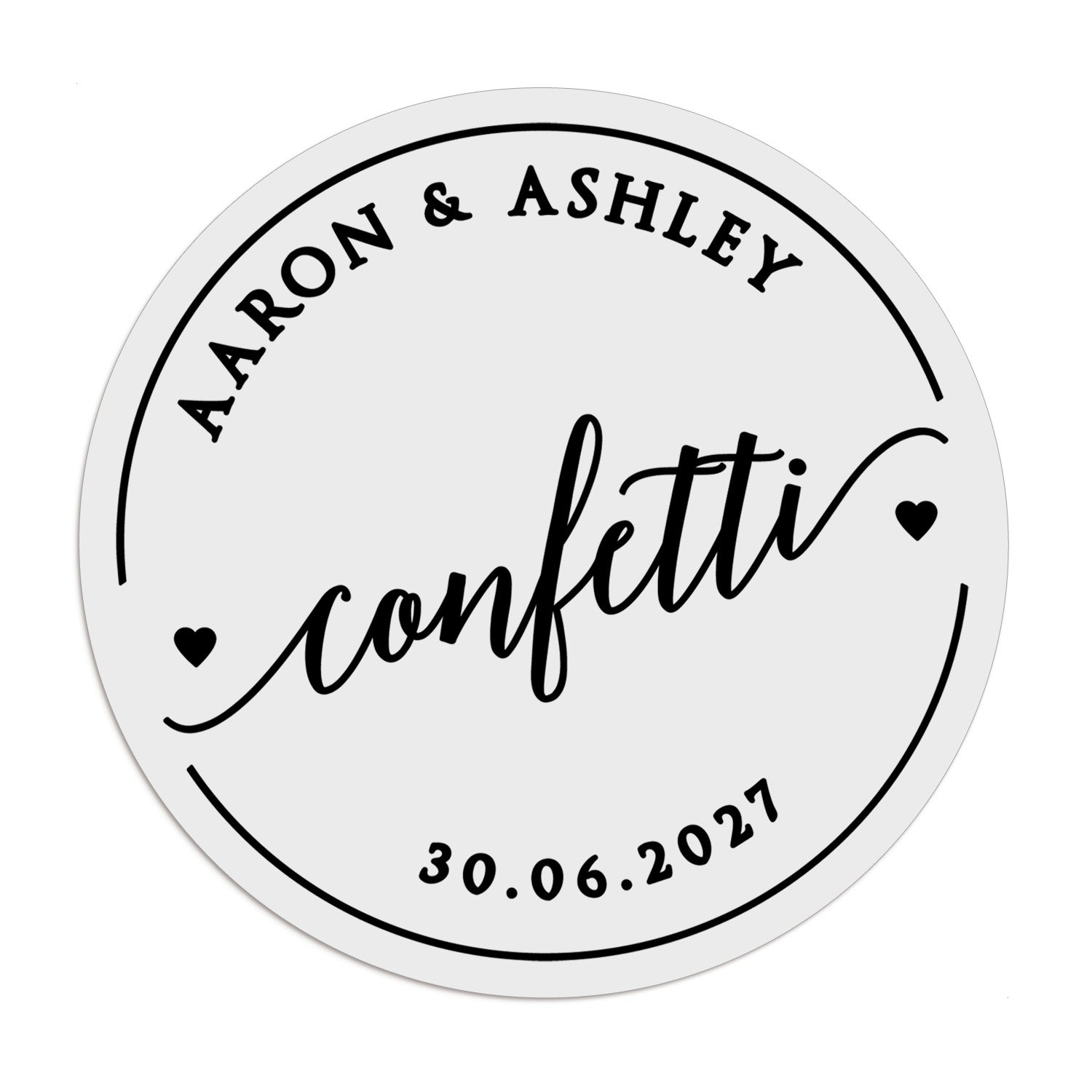Confetti Wedding Stickers - XOXOKristen