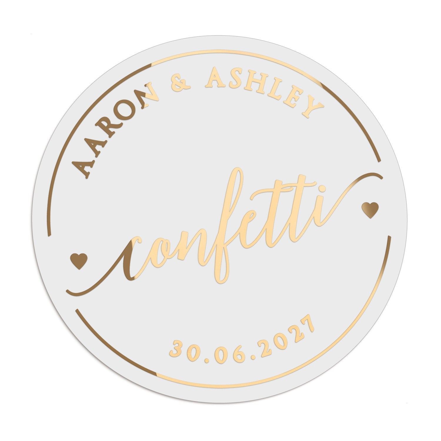 Confetti Wedding Stickers - XOXOKristen
