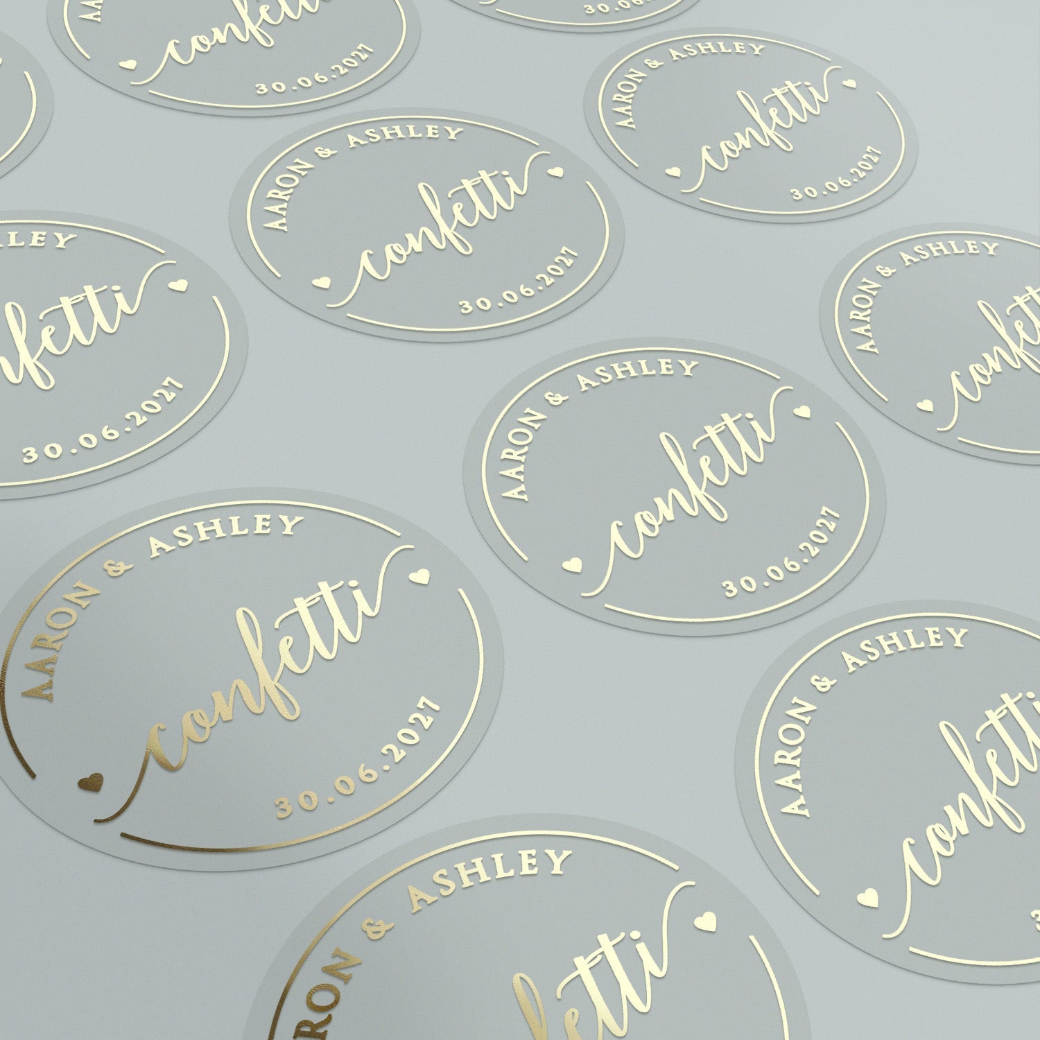Confetti Wedding Stickers - XOXOKristen