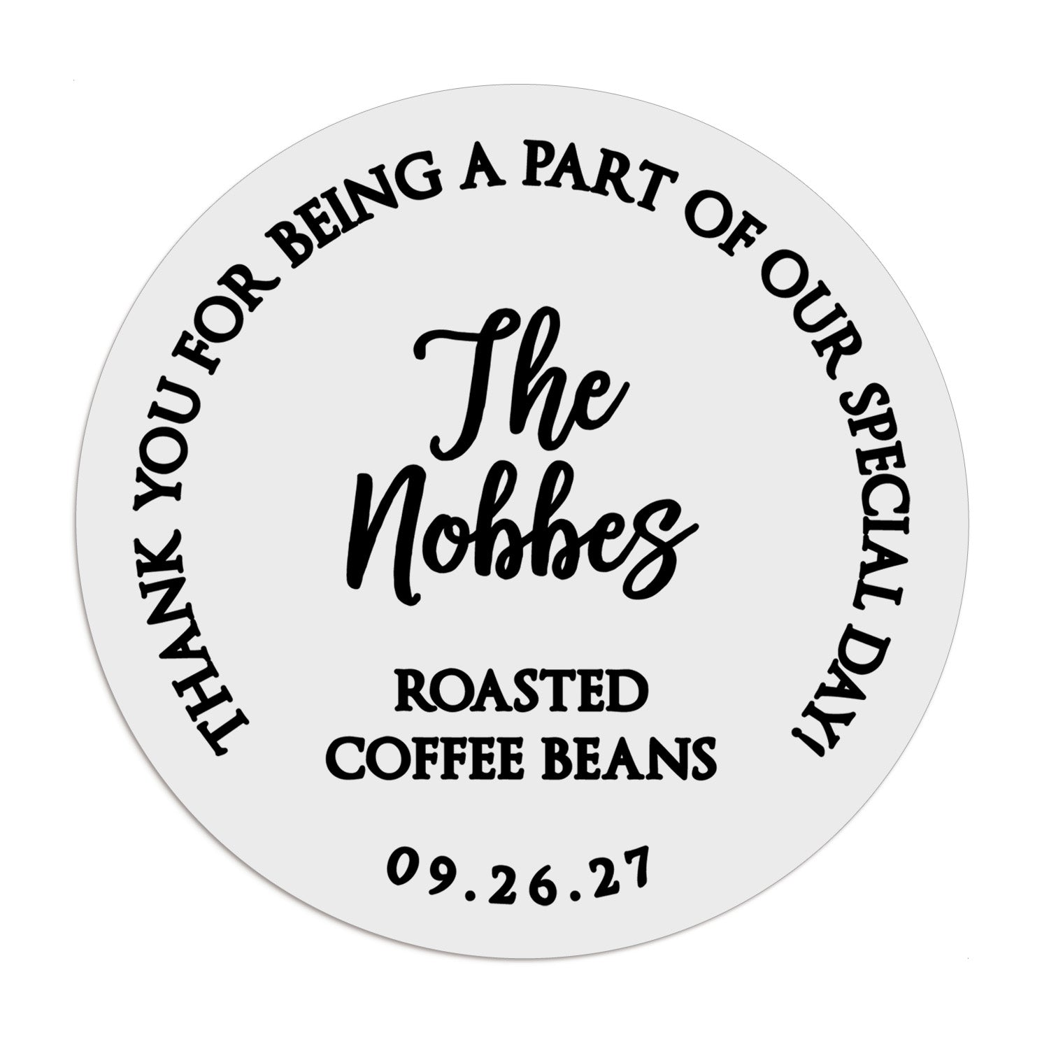 Coffee Beans Wedding Favor Stickers - XOXOKristen