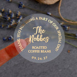 Coffee Beans Wedding Favor Stickers - XOXOKristen