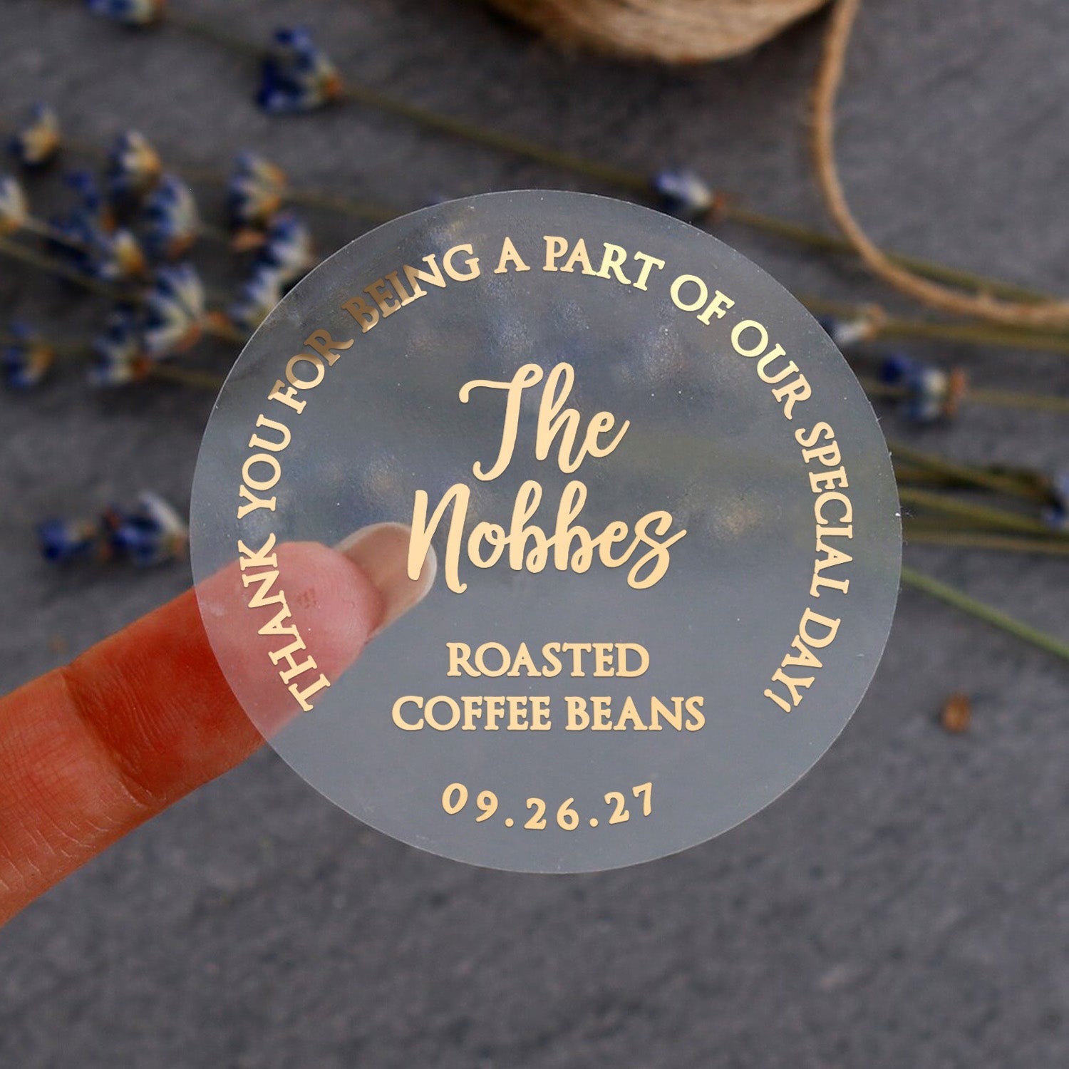 Coffee Beans Wedding Favor Stickers - XOXOKristen