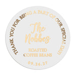 Coffee Beans Wedding Favor Stickers - XOXOKristen