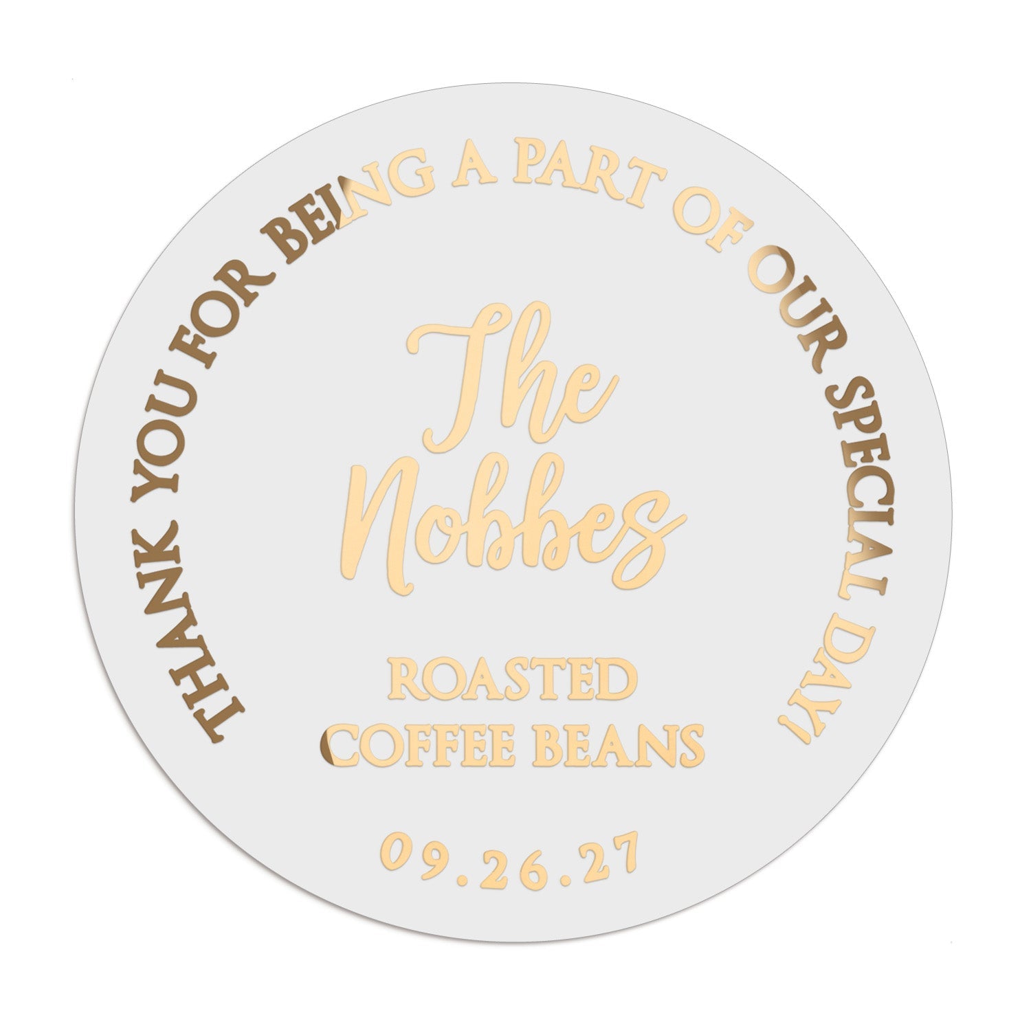 Coffee Beans Wedding Favor Stickers - XOXOKristen