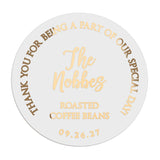 Coffee Beans Wedding Favor Stickers - XOXOKristen