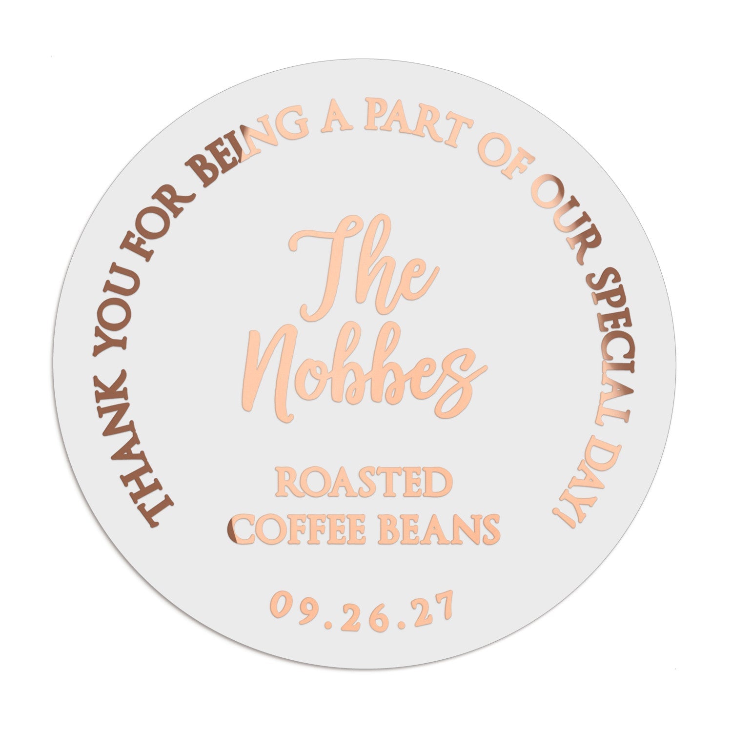 Coffee Beans Wedding Favor Stickers - XOXOKristen