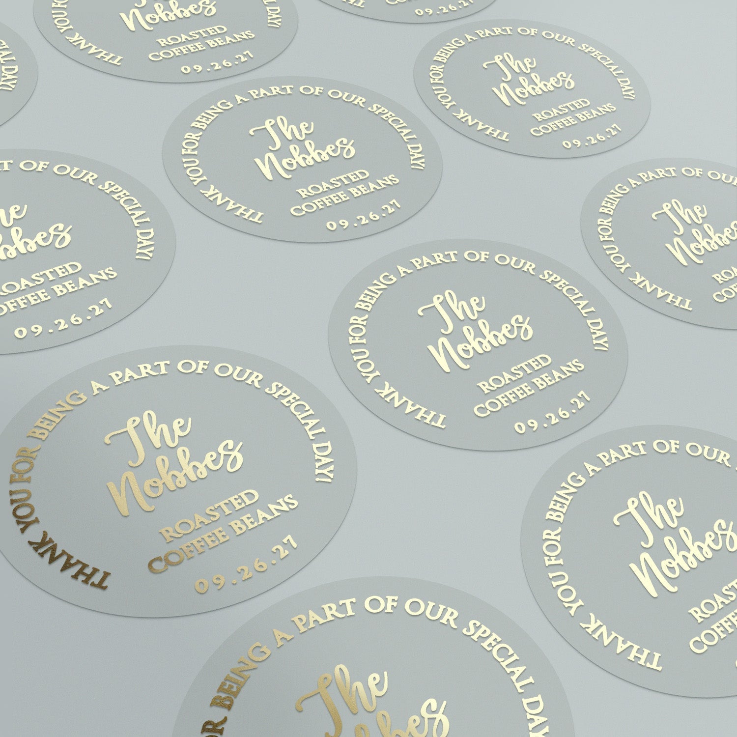 Coffee Beans Wedding Favor Stickers - XOXOKristen