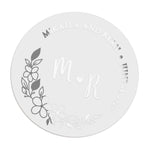 Floral Wedding Stickers with Initials - XOXOKristen