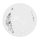 Floral Wedding Stickers with Initials - XOXOKristen