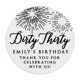 Dirty Thirty Birthday Stickers - XOXOKristen