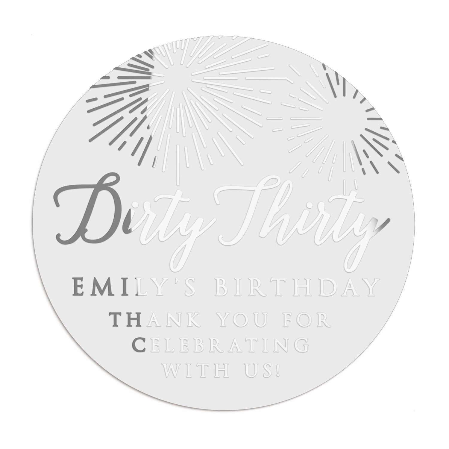 Dirty Thirty Birthday Stickers - XOXOKristen