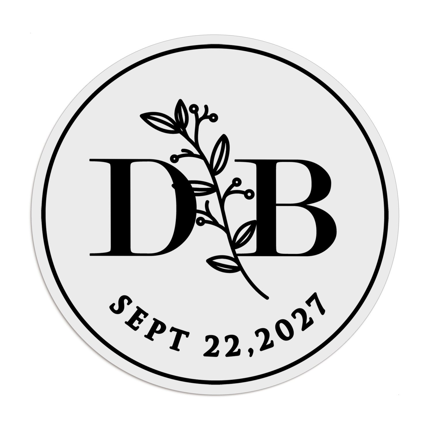 Floral Wedding Stickers with Monograms - XOXOKristen