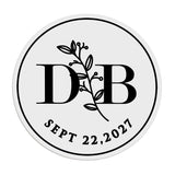 Floral Wedding Stickers with Monograms - XOXOKristen
