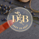 Floral Wedding Stickers with Monograms - XOXOKristen