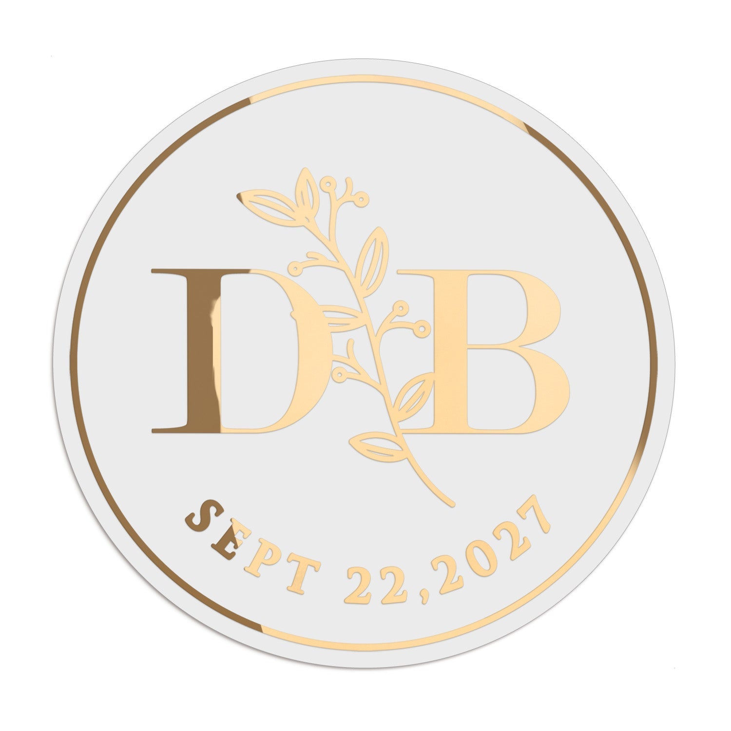 Floral Wedding Stickers with Monograms - XOXOKristen