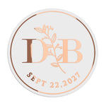 Floral Wedding Stickers with Monograms - XOXOKristen