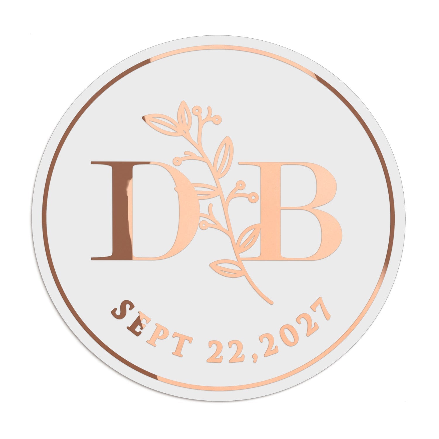 Floral Wedding Stickers with Monograms - XOXOKristen