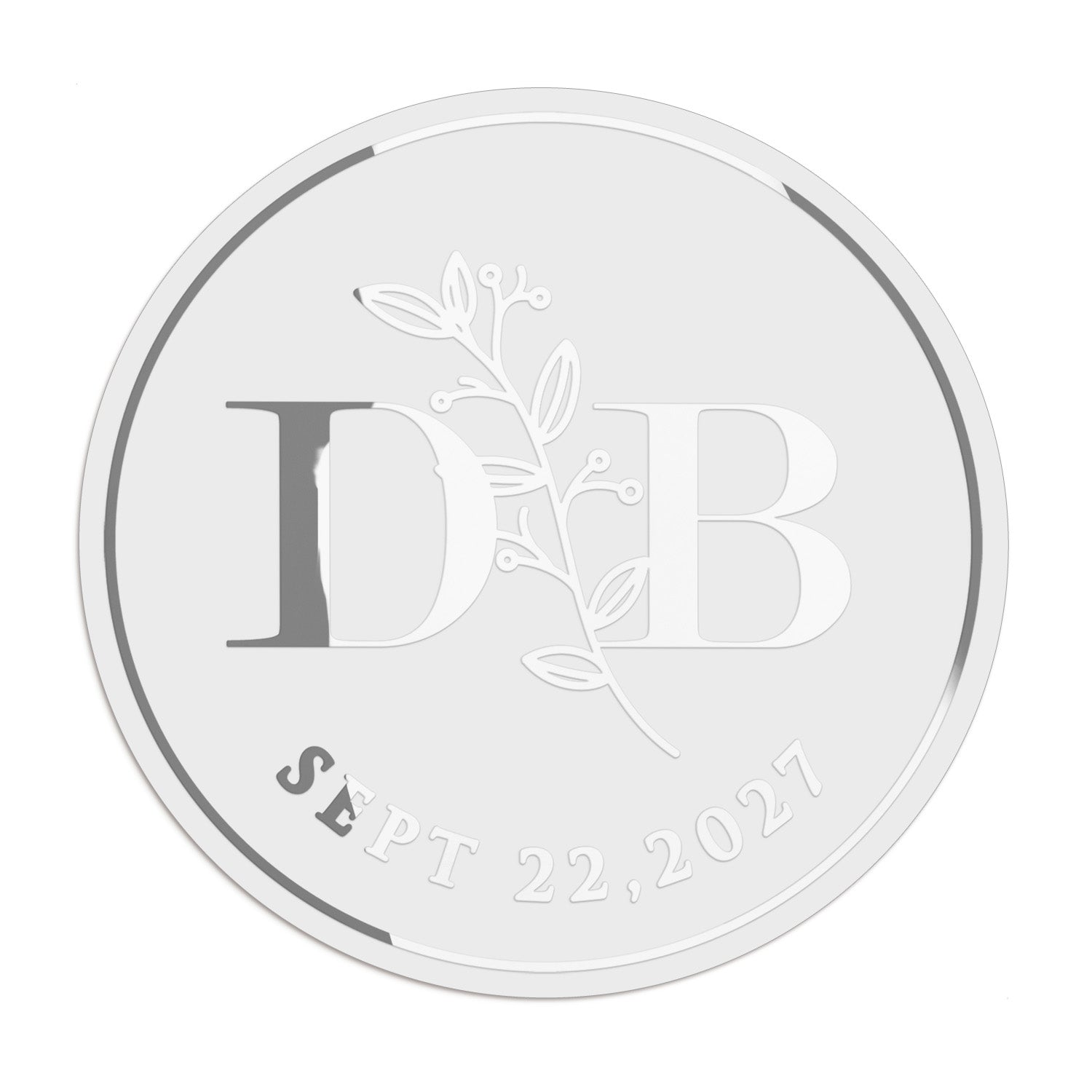 Floral Wedding Stickers with Monograms - XOXOKristen