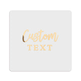 Square Clear Foiled Label with Custom Text