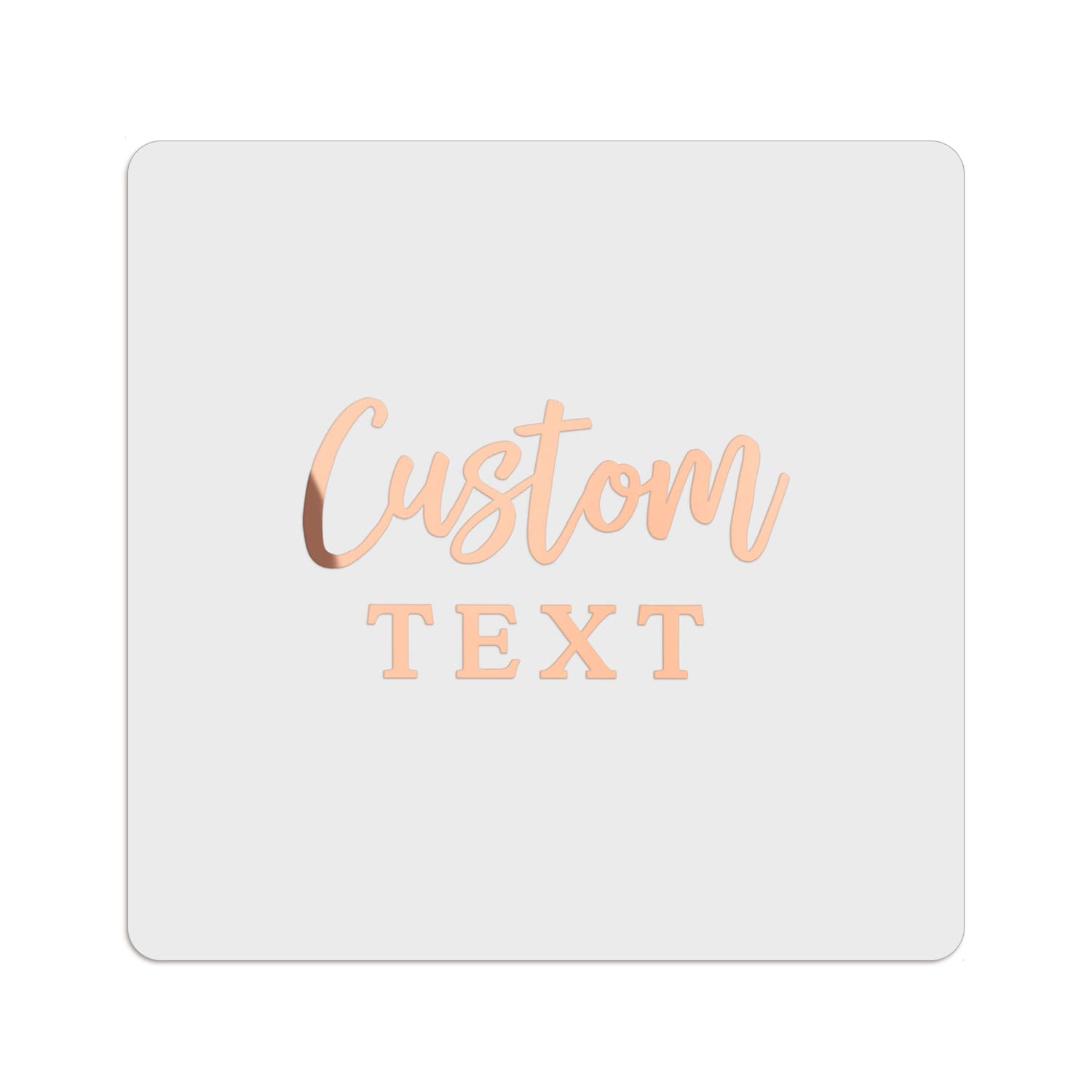 Square Clear Foiled Label with Custom Text