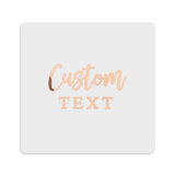 Square Clear Foiled Label with Custom Text