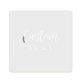 Square Clear Foiled Label with Custom Text