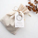 XOXOKristen Monogram Thank You Tags in silver foil with classic monogram design and graceful “Thank You” message — perfect personalized and custom favor tags.