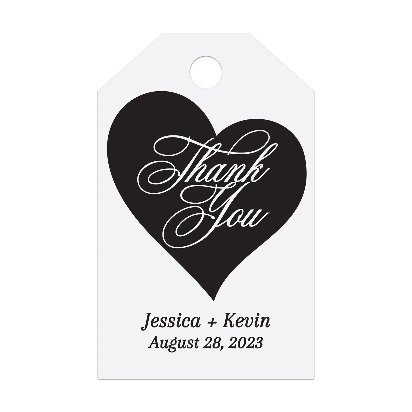 Thank you Favor Tags with Gold Foiled Heart