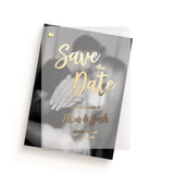 Vellum Save the Date with Picture and Foil Printing