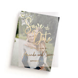 Foiled Vellum Save the Date with Picture