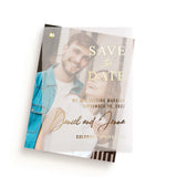 Elegant Wedding Save the Date Cards with Photo