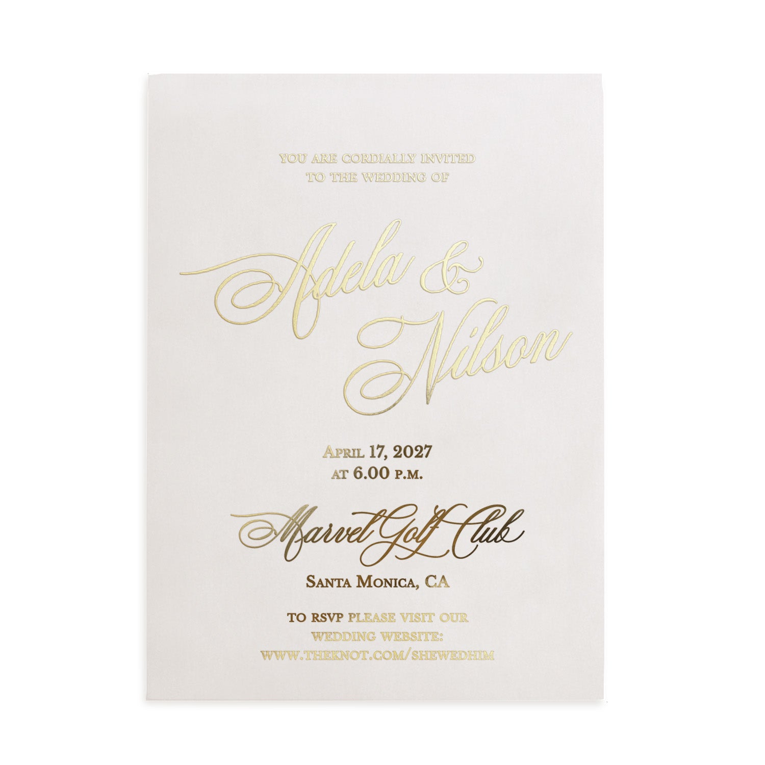 Minimalist vellum invitation with bold calligraphy “You are cordially invited”, printed in metallic gold foil on translucent paper, photographed on neutral background – XOXOKriste
