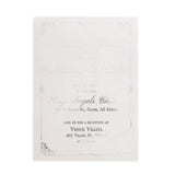 Quinceañera invitation for 15th birthday printed in silver foil with ornate corner design on translucent vellum paper, ideal for luxury and classic quince stationery – XOXOKristen
