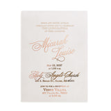 XOXOKristen translucent acrylic Quinceañera invitation with shimmering rose gold foil lettering, placed on textured beige stone with dried florals and natural light shadows, perfect for a modern 15th birthday – XOXOKristen.