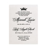 Vellum Quinceanera Invitation with Crown