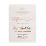 Vellum Quinceanera Invitation with Crown