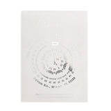 Modern vellum wedding invitation with silver foil circular design and fine calligraphy fonts for minimalist weddings – XOXOKristen