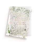 Greenery Vellum Save the Date with Calendar