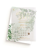 Foiled Greenery Calendar Save the Date